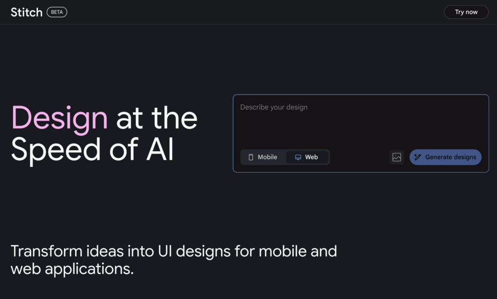 Stich Google AI GUI
